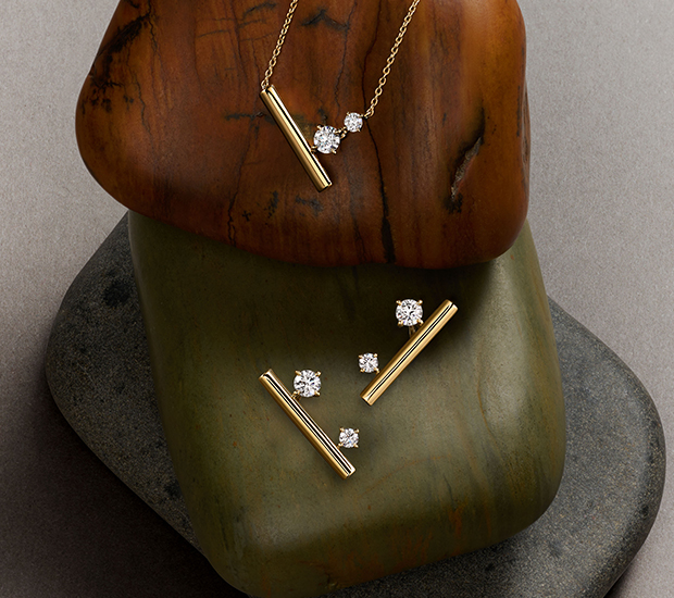 Aerial Triple Diamond Necklace | Hearts On Fire